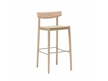 SMART BQ0644 / BQ0658 - High beech stool with back by Andreu World - view 2